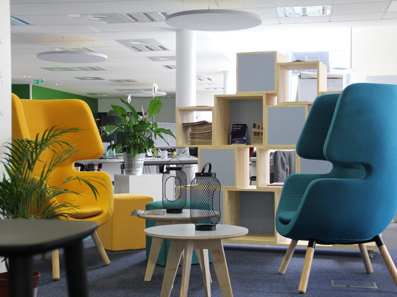 Agencement de bureaux EMH avec Atelier Emmaüs, Villeurbanne — Atelier Thomas Maincent