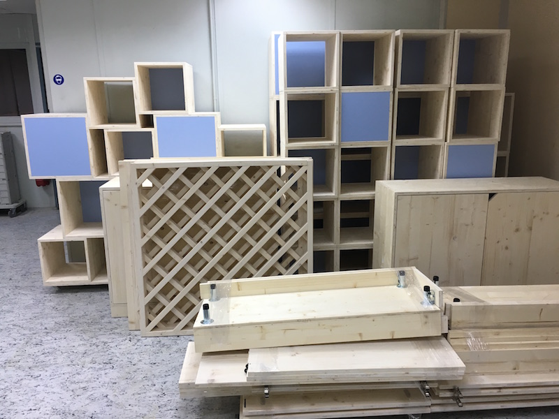 Agencement de bureaux EMH avec Atelier Emmaüs, Villeurbanne — Atelier Thomas Maincent