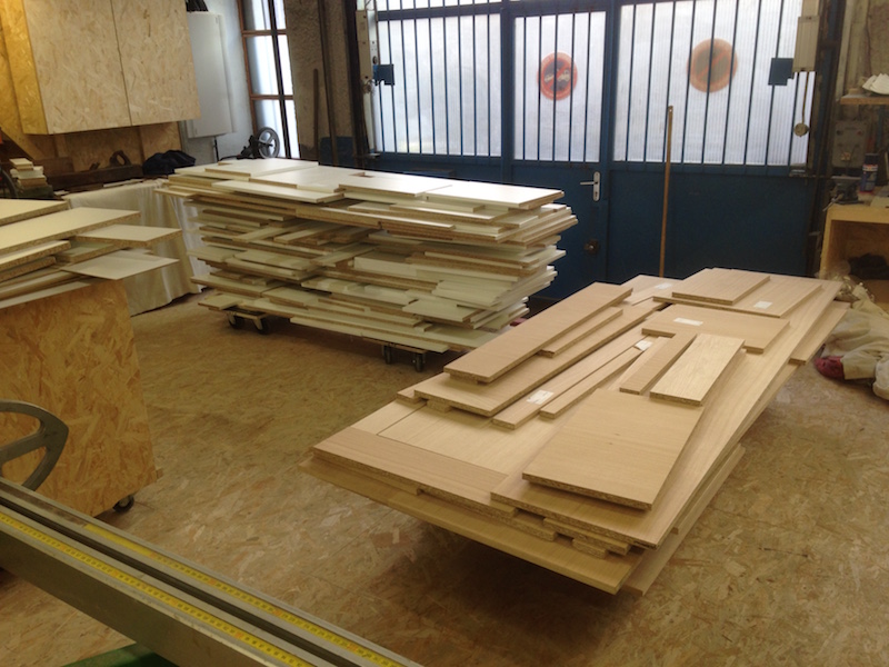 Cuisine sur mesure en contreplaqué chêne, Lyon 2e — Atelier Thomas Maincent